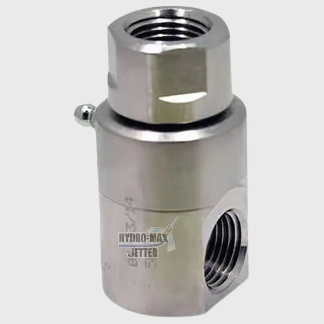 90 DEGREE HOSE REEL SWIVEL 1/2", 3/4", 1"