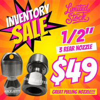 3 Rear ½” Nozzle 4k-PSI @ 18-GPM (with Hole for Towing option)