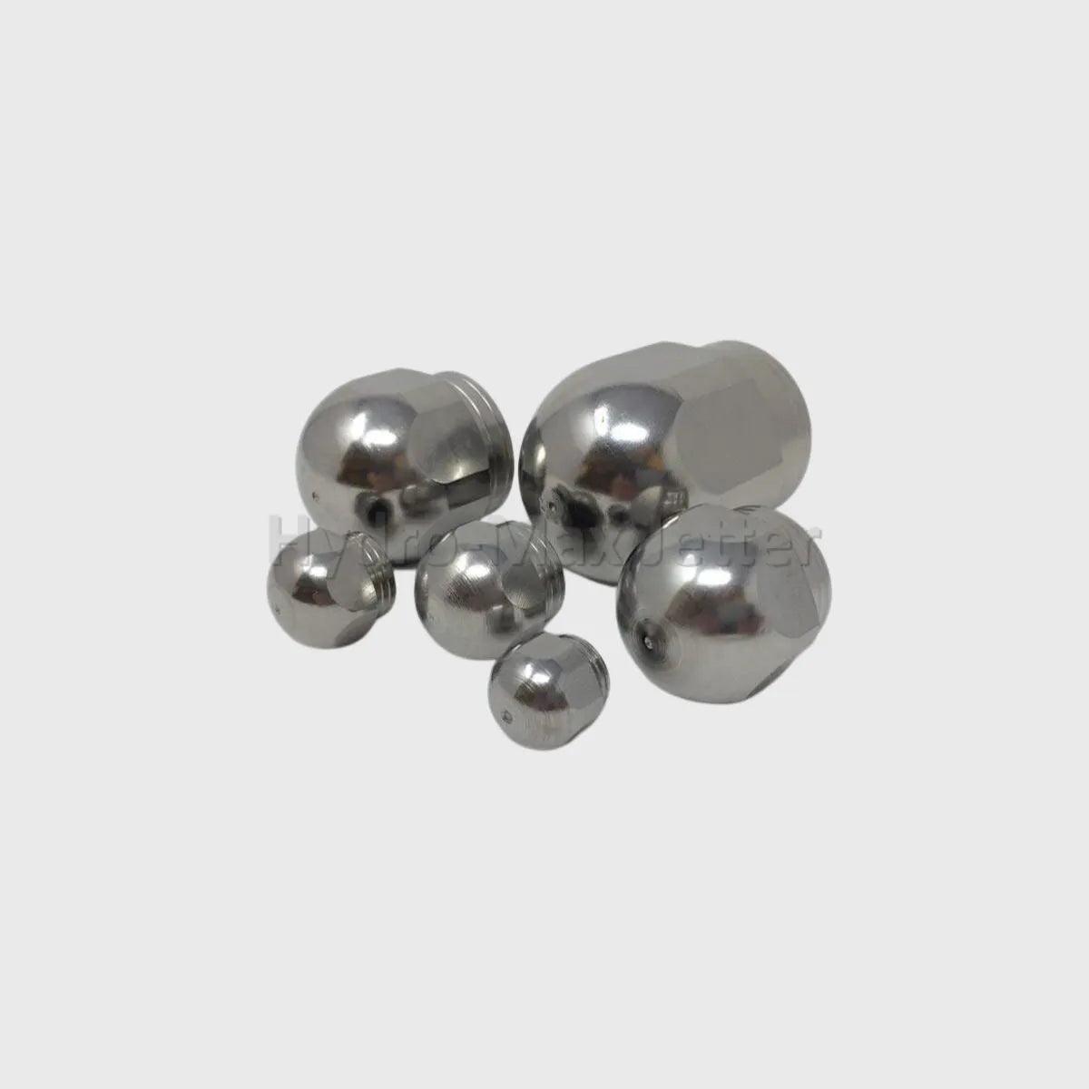 Round Hex Flusher Nozzles 1/8", 1/4", 3/8", 1/2", 3/4", 1" - Hydro-Max Jetter